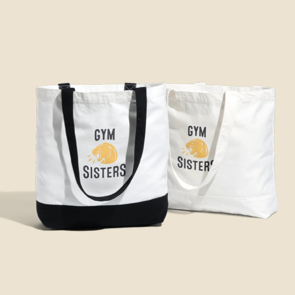 Large Zip Cotton Tote Bag